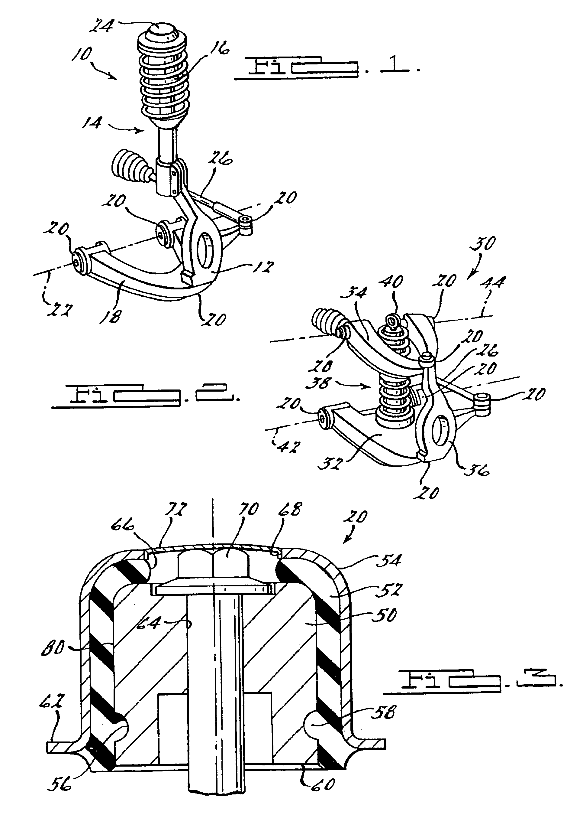 Low-torque pivot bushing