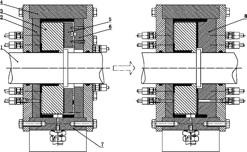 Decoupling measurement method for dynamic rigidity of hydrodynamic thrust bearing