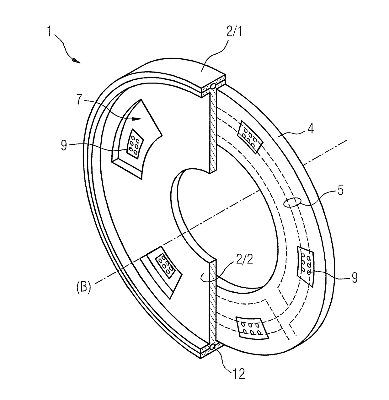 Rotor with a backplane bus having electrical connection elements to make electrical contact with electrical components in a medical apparatus, as well as rotating unit and medical apparatus with such a rotor