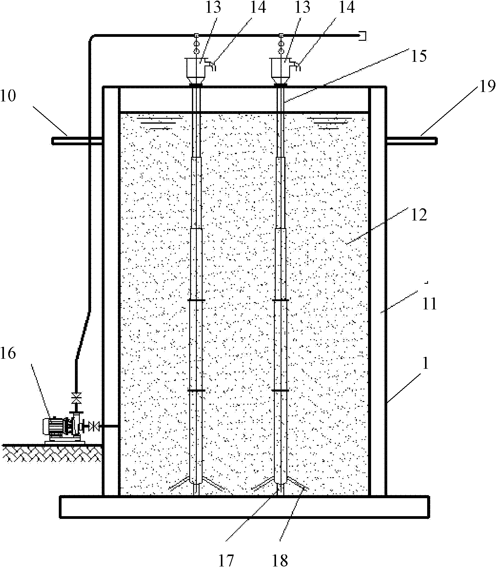Device and method for advancement treatment of printing and dyeing wastewater