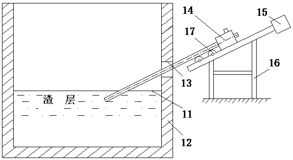 Side-blowing spray gun for melting furnace and application method thereof