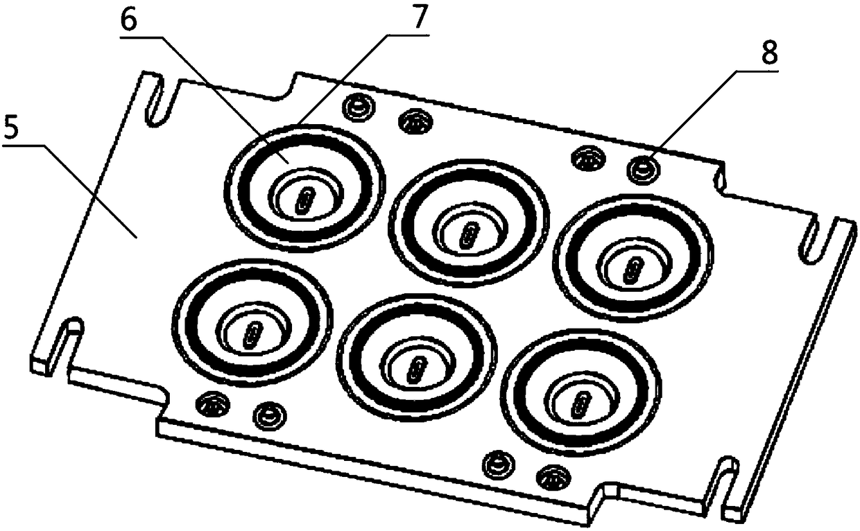 Earphone rubber-coating forming mould structure