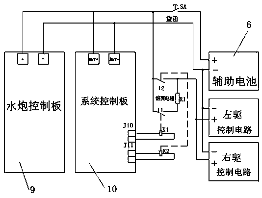 Large-flow explosion-proof fire-fighting robot power supply device