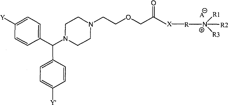 Cetirizine derivatives, and composition and application thereof