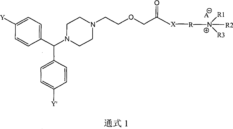 Cetirizine derivatives, and composition and application thereof