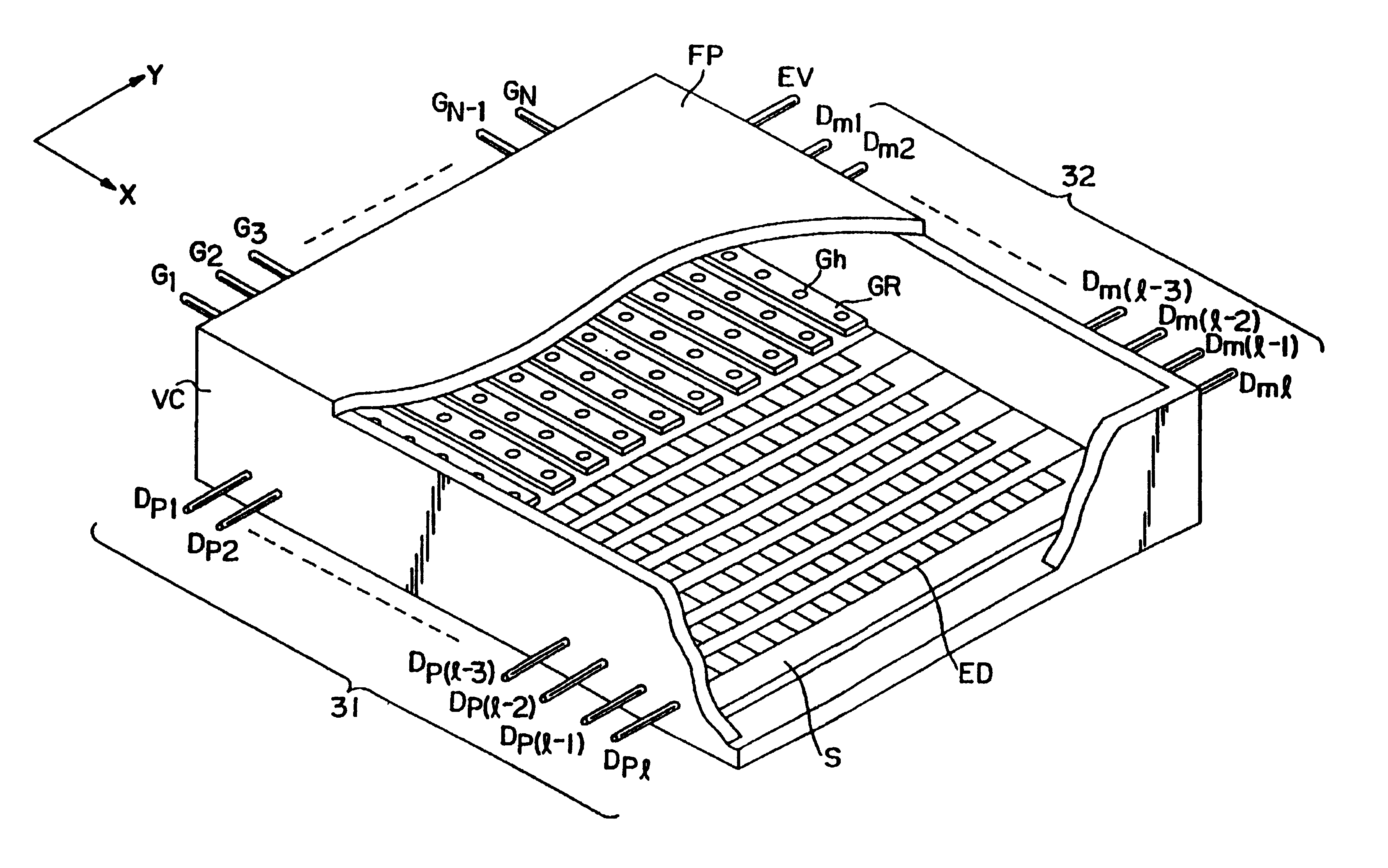 Flat panel display including electron emitting device