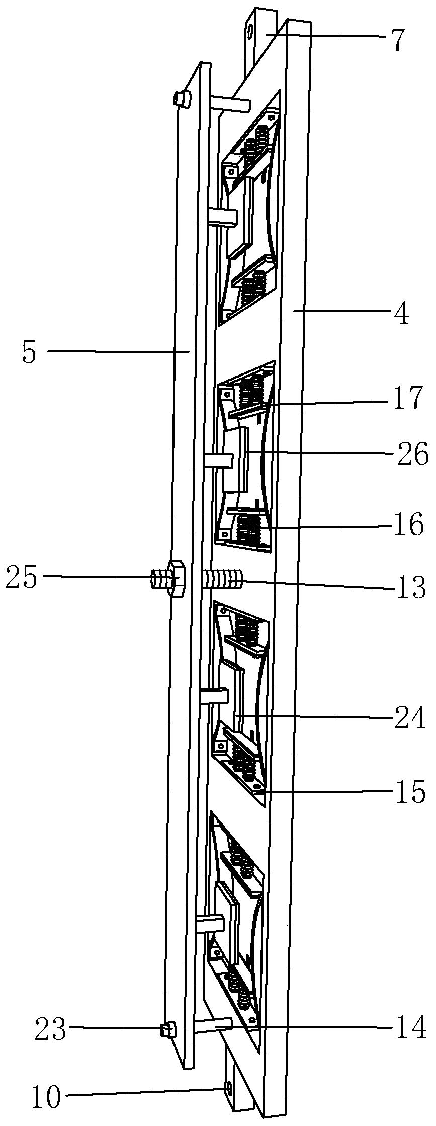 Stacking frame used for touch screens and assembling method thereof