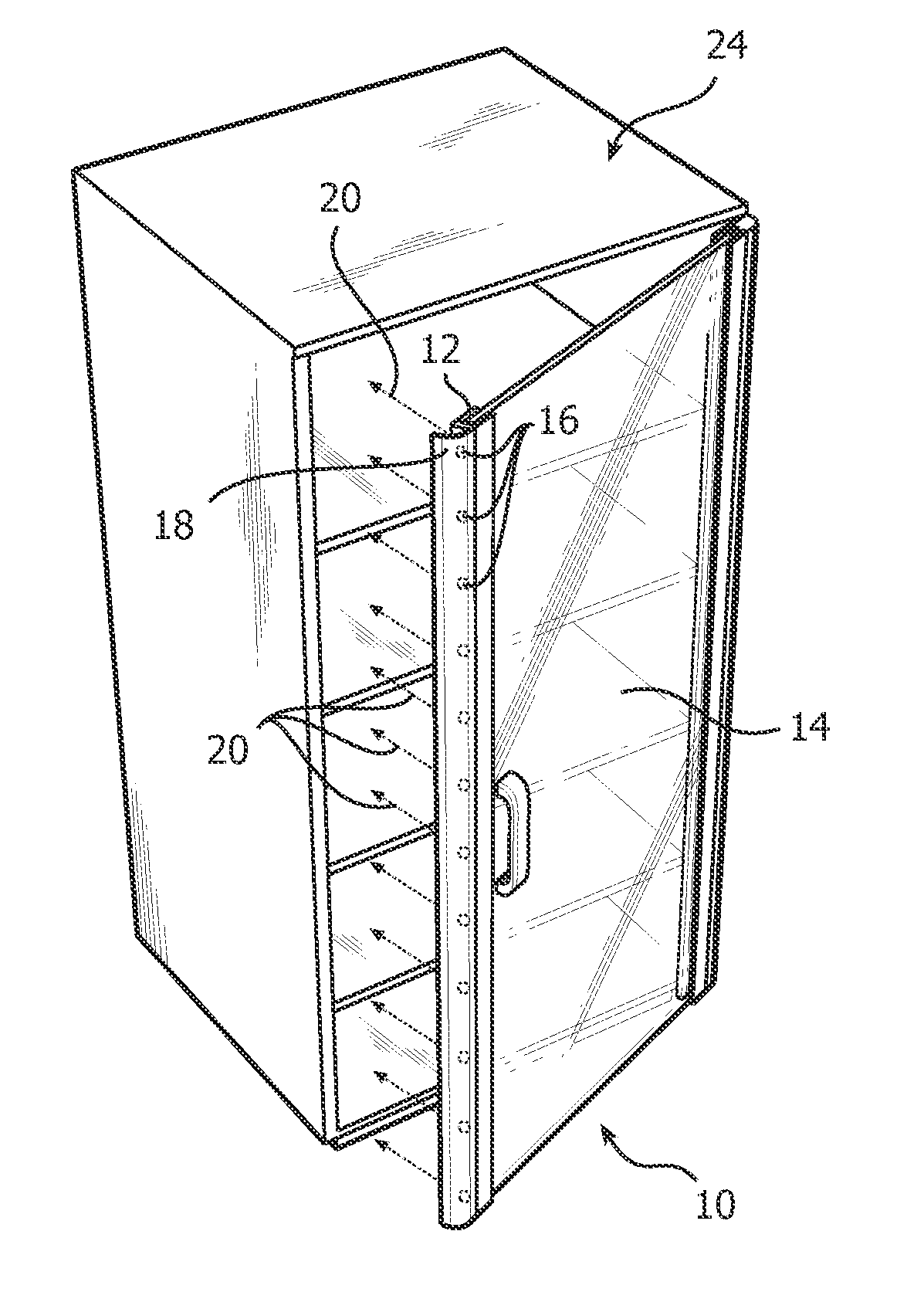 Door for a cold storage device such as a refrigerator or freezer