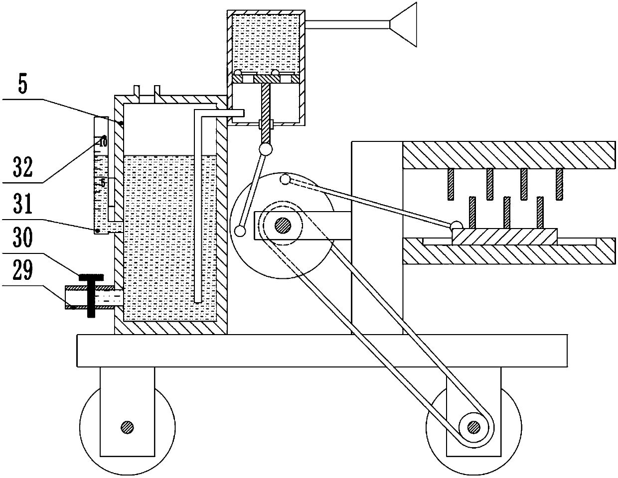 Trimming-watering integrated herb plantation device