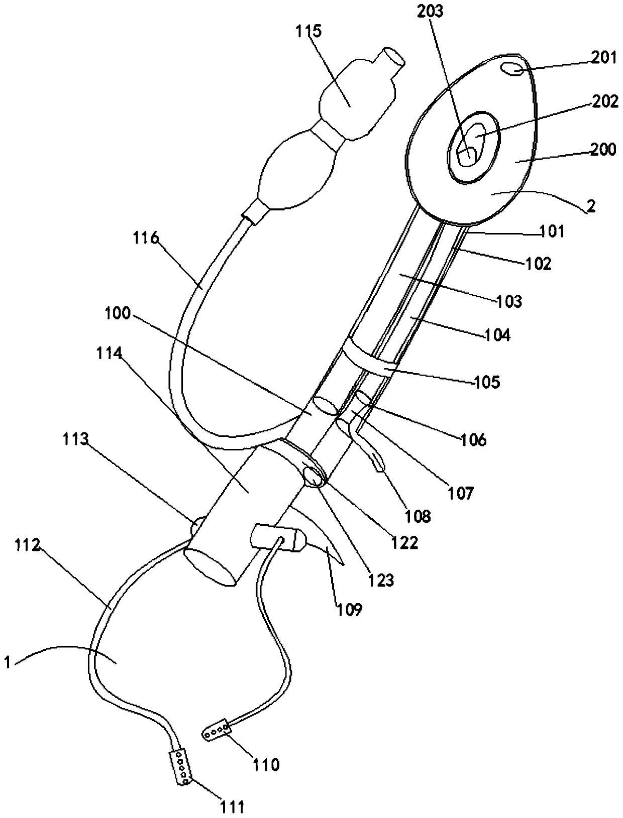 Three-head multifunctional laryngeal mask special for trachea operation