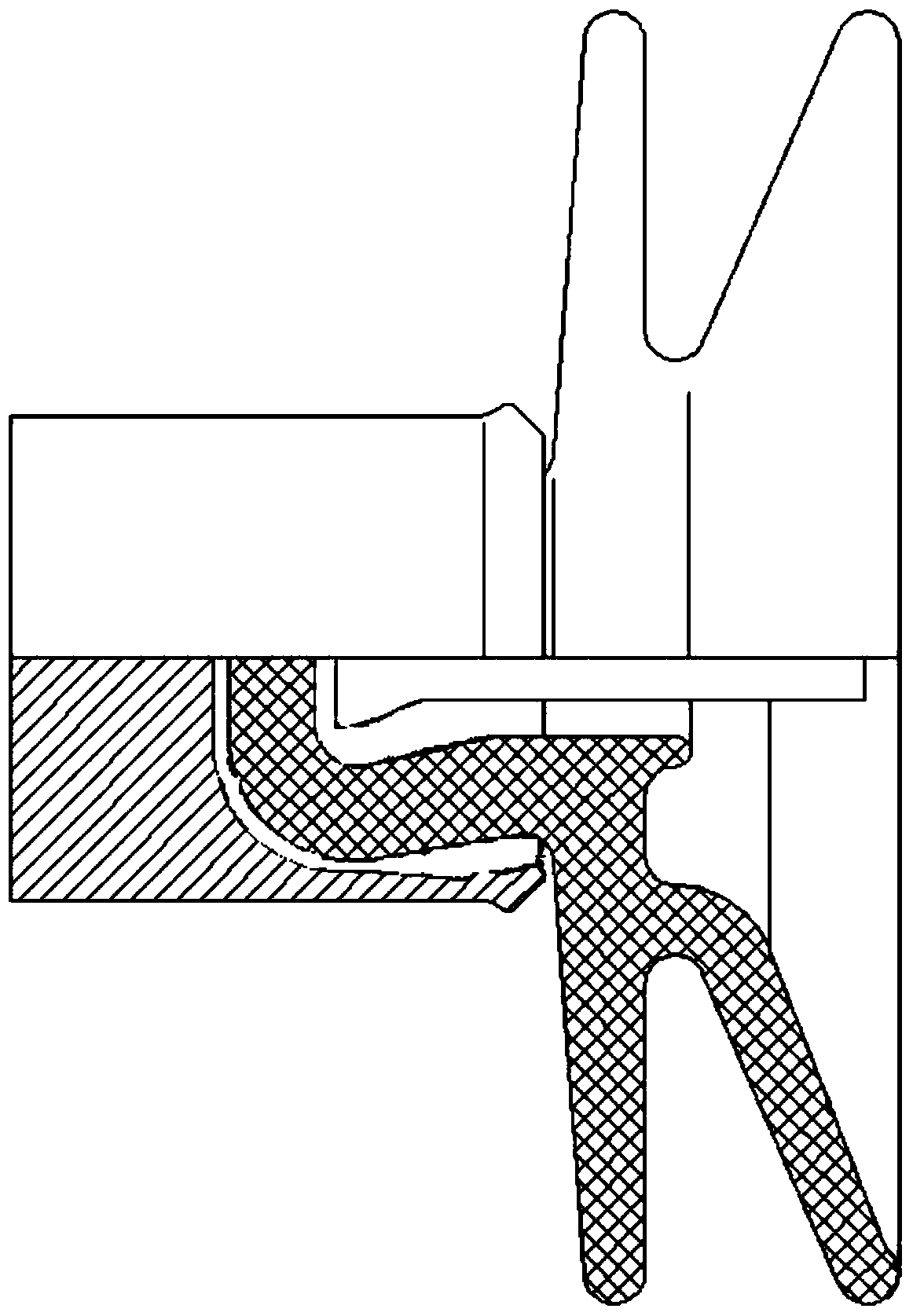 Adhesive binding and suspended type polymer insulator chain element with double-umbrella or triple-umbrella disc-shaped umbrella shirt