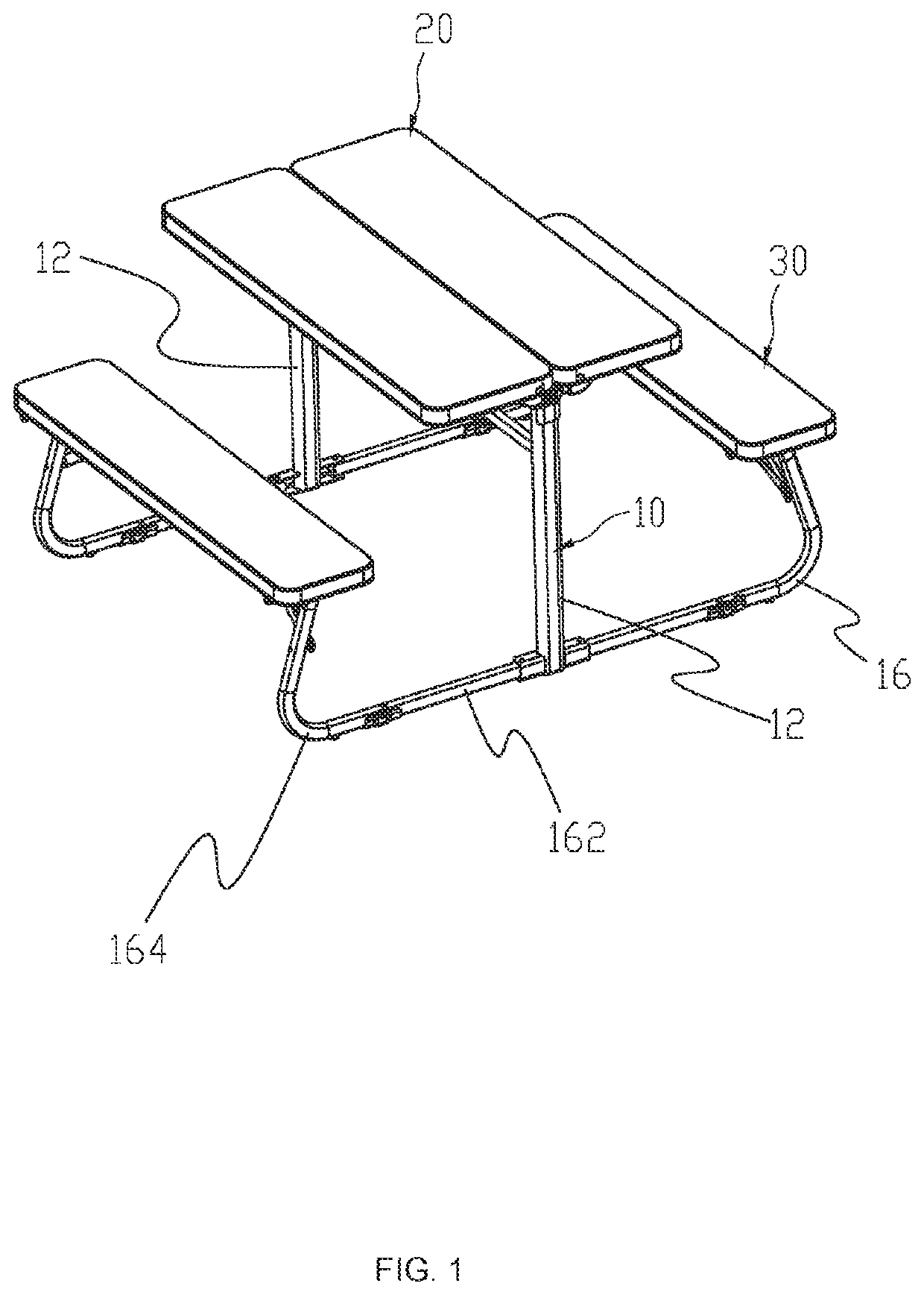 Foldable table bench