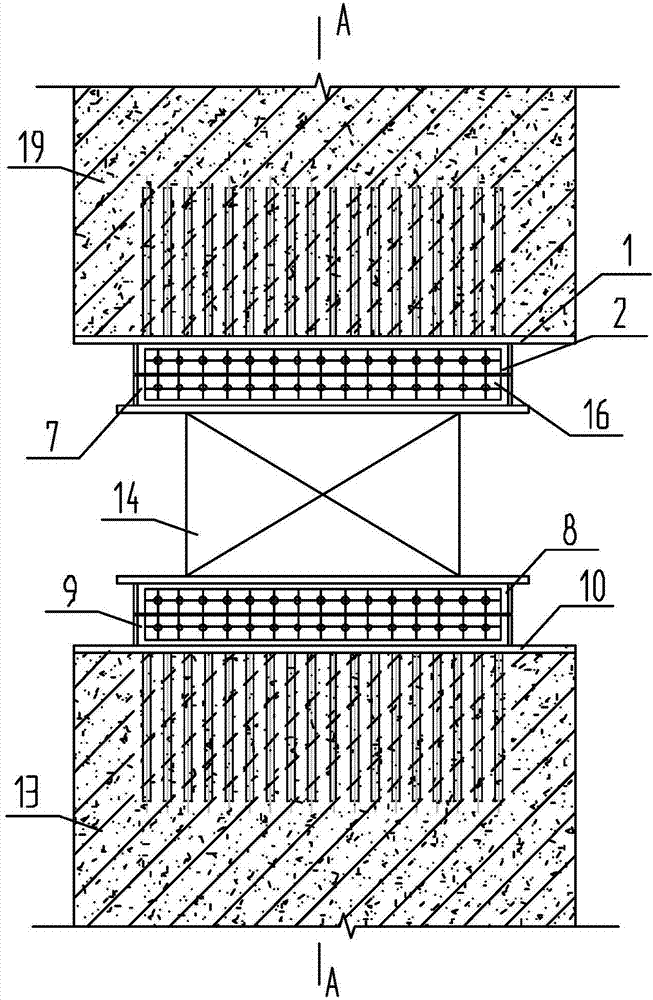 Top-down mounting and constructing method of soft-steel energy-dissipation damper system