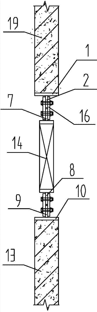 Top-down mounting and constructing method of soft-steel energy-dissipation damper system