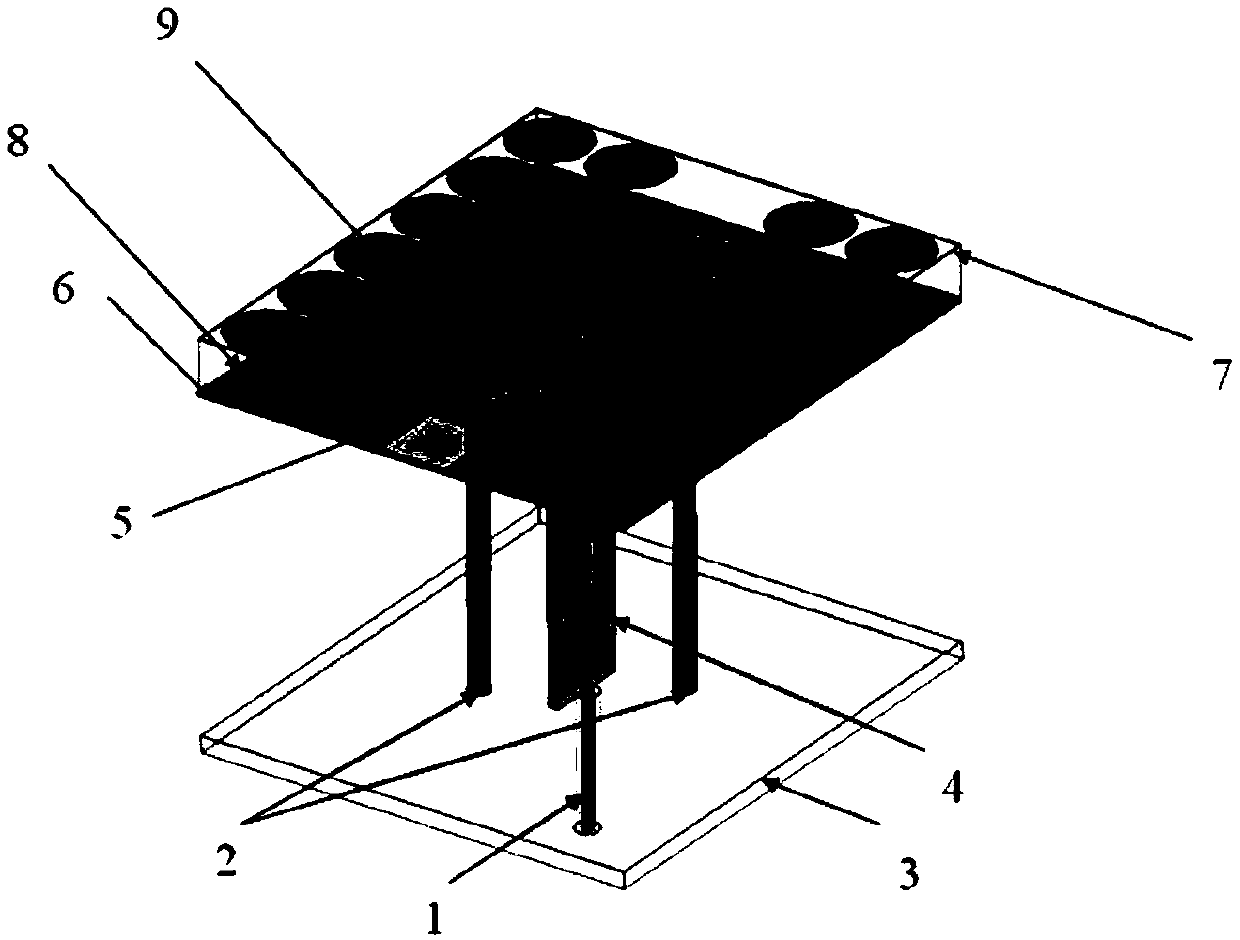 Low RCS ultra-wideband connected long slot antenna array based on resistive metamaterial loading