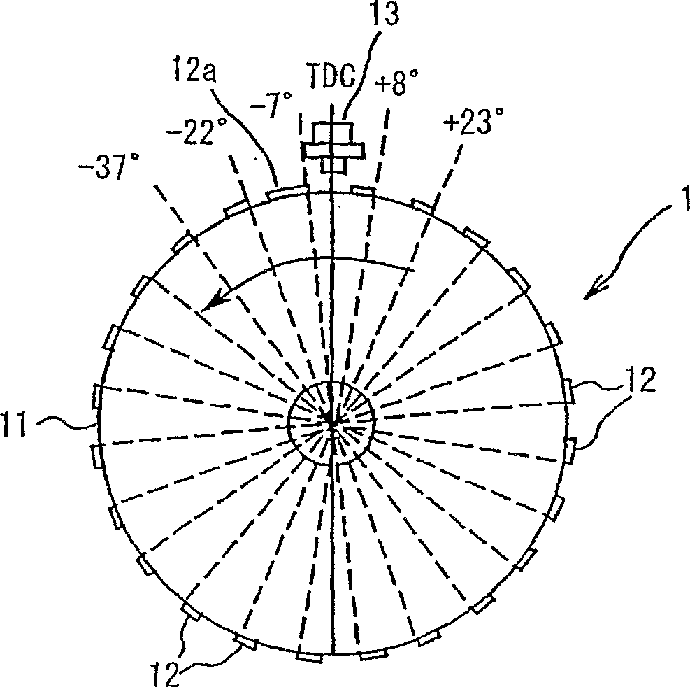 Crank angle detection device and ignition timing control device for internal combustion engine