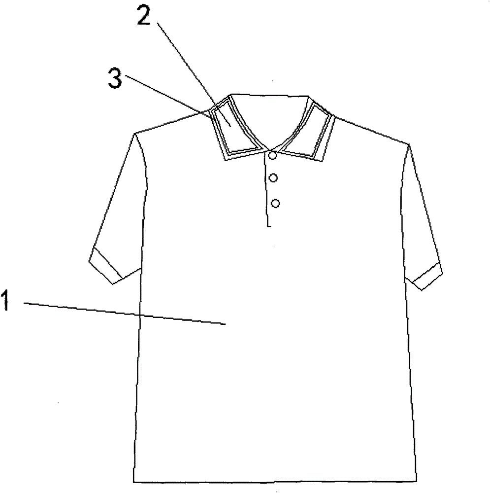 Garment provided with crease-resistant collarband and made of microporous shell fabric