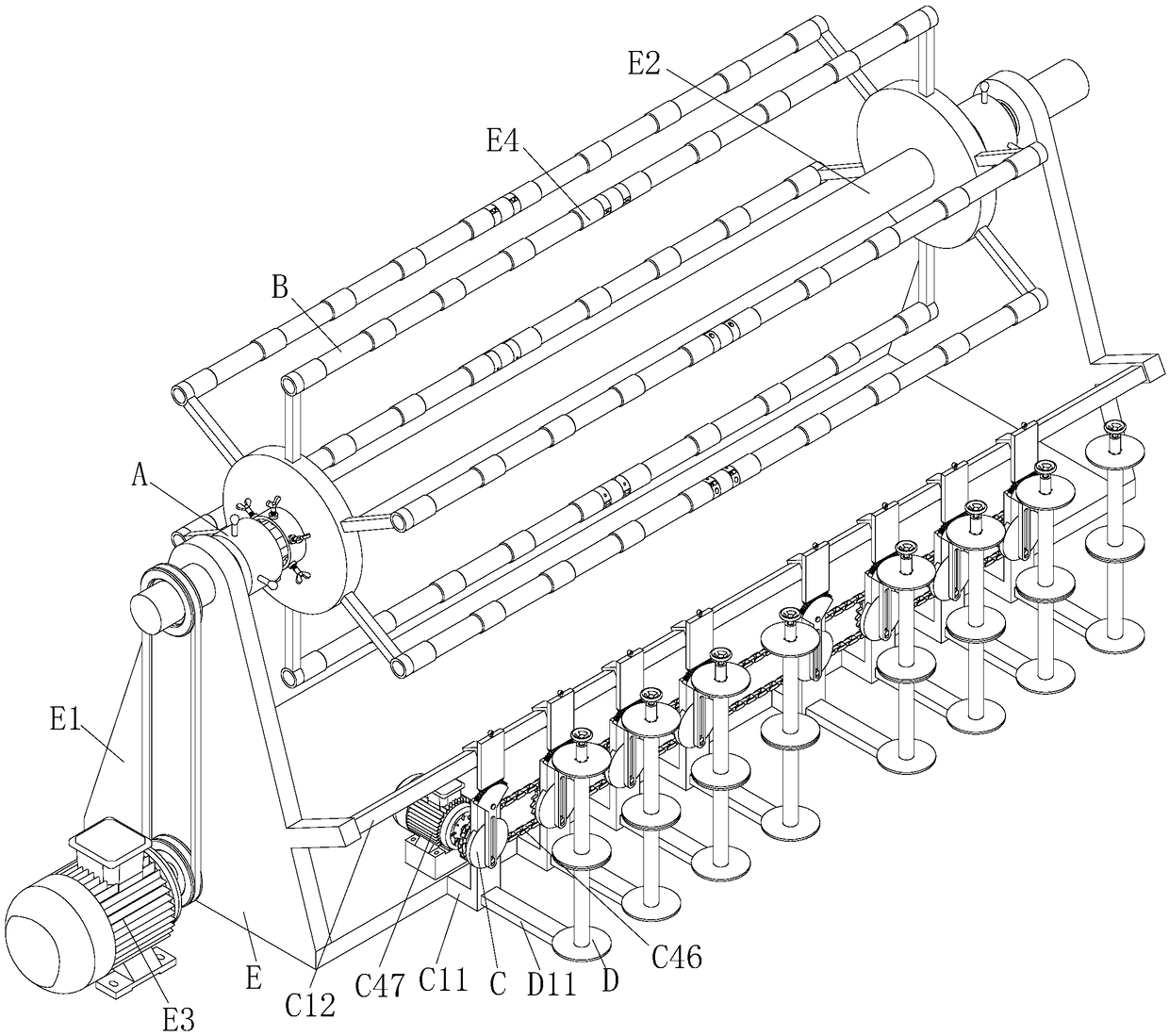 Textile doubling machine and operating method thereof