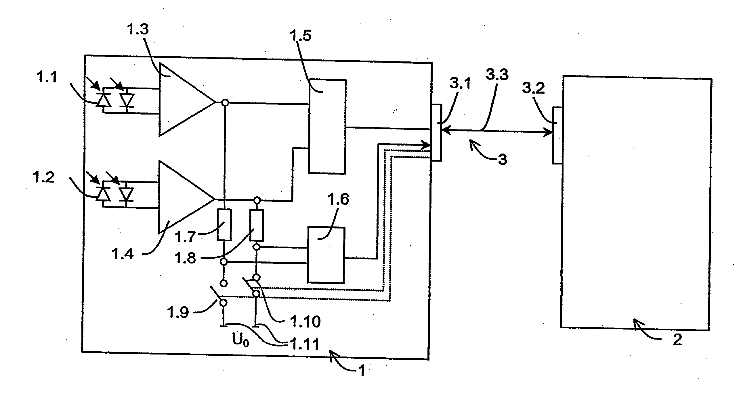 Measuring system and method for the functional monitoring thereof