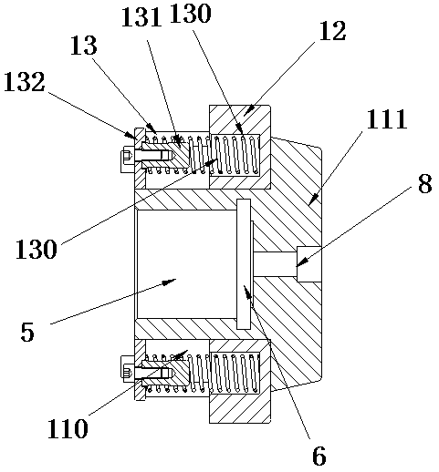 Chuck device for quickly installing rewinding shaft and its installation method