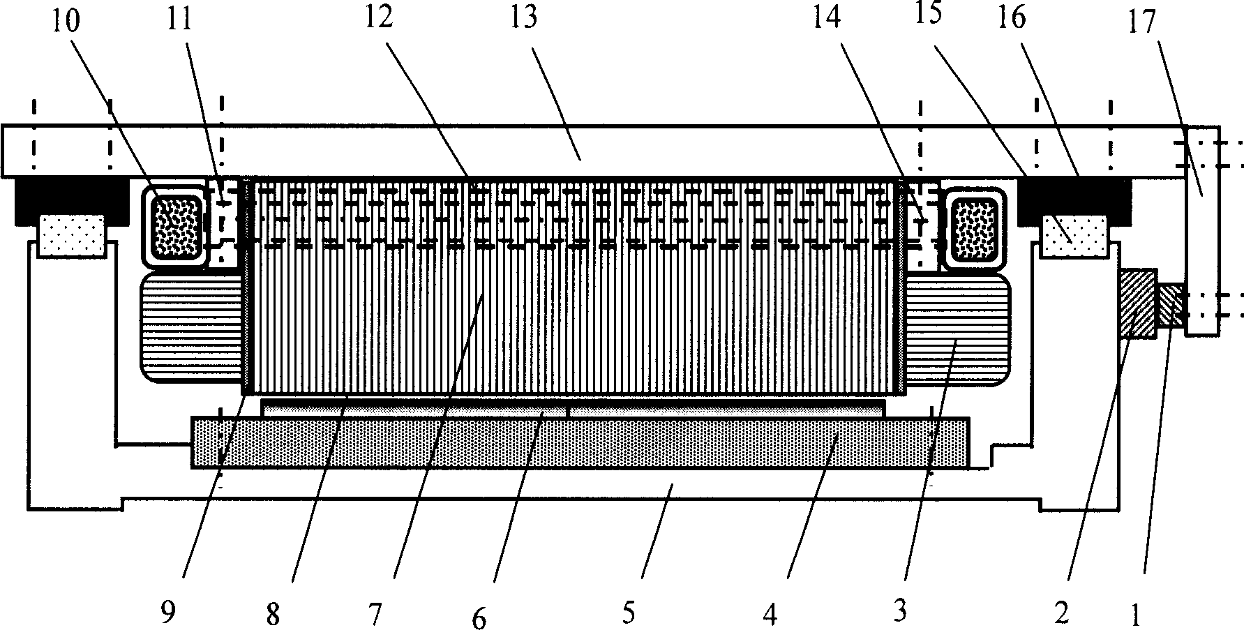 Plate permanetic linear synchronous machine for machine tool feeding system