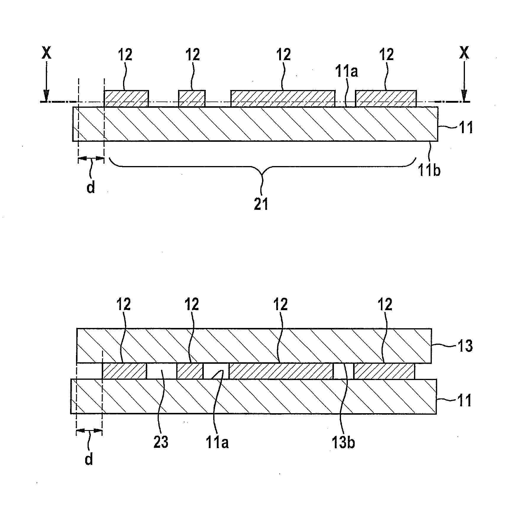Method for Producing Structured Sintered Connection Layers, and Semiconductor Element Having a Structured Sintered Connection Layer