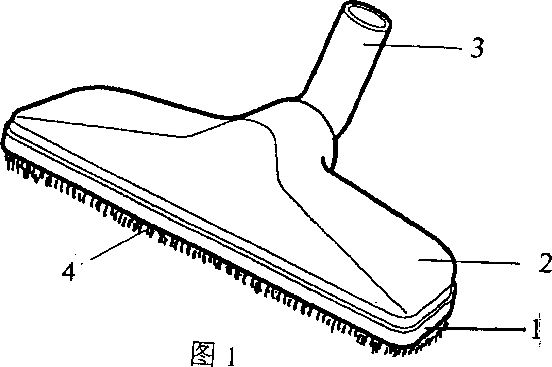 Dust collector brush head provided with rotary brush