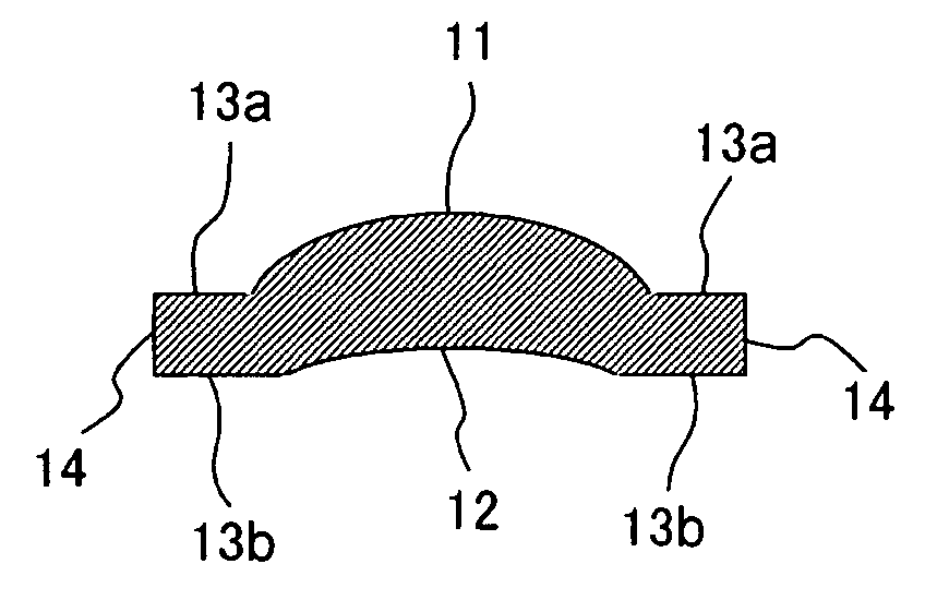 Lens and process for the production thereof