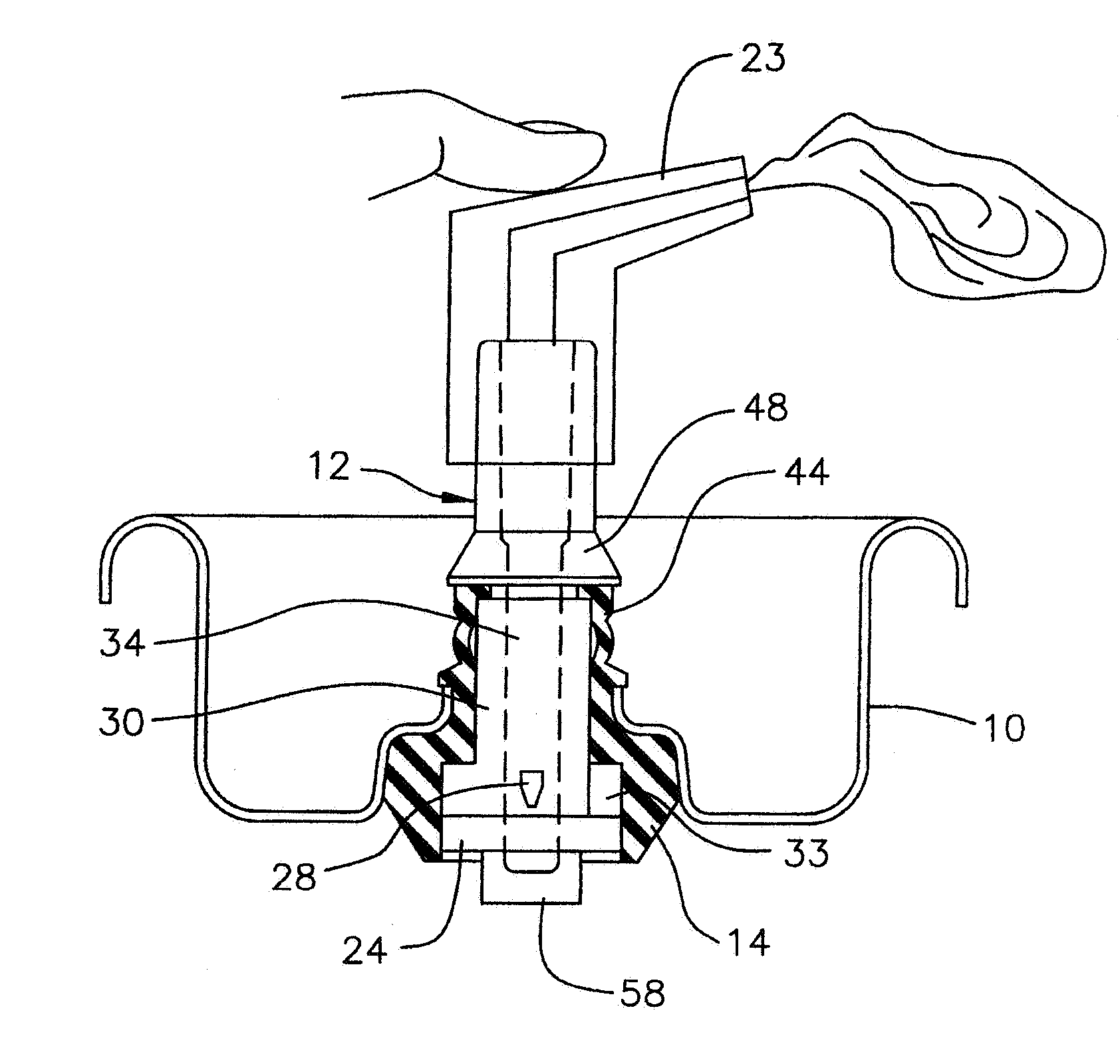 Valve for a pressurized dispensing container