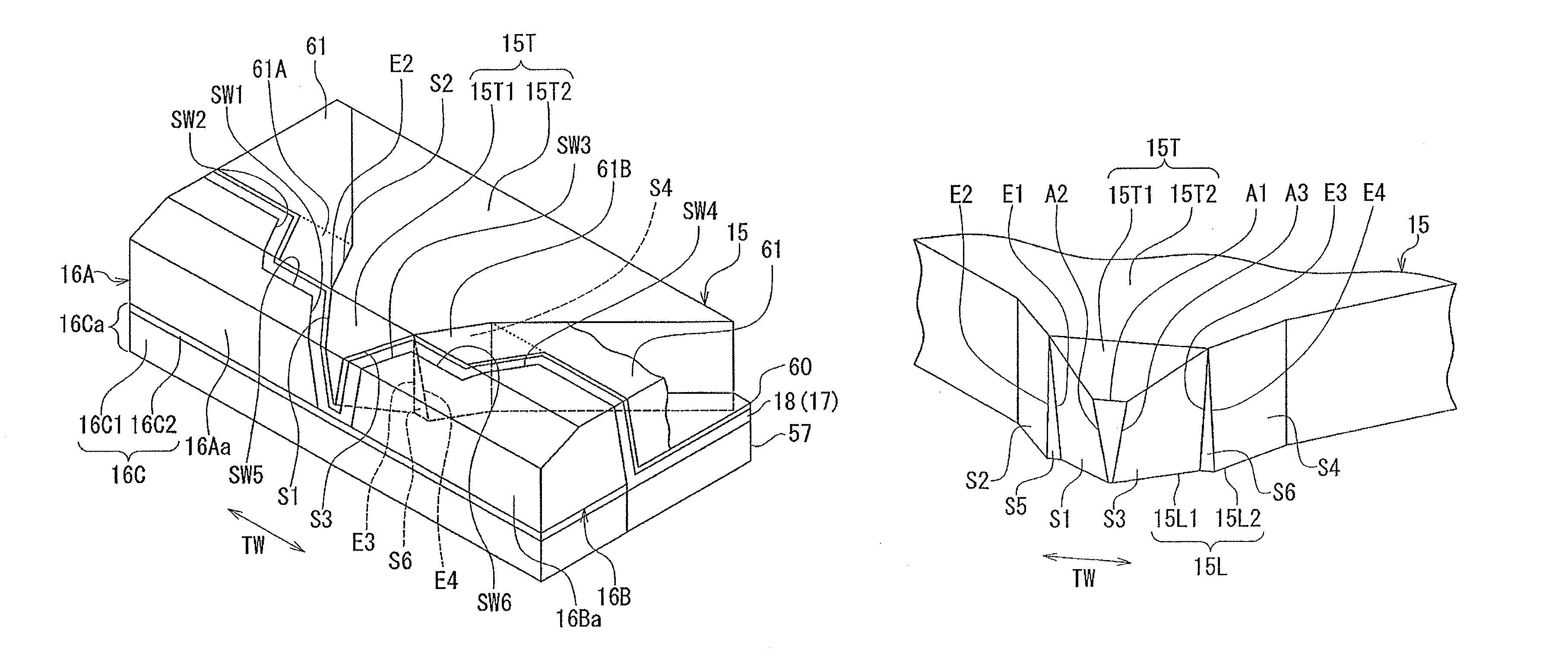 Magnetic head for perpendicular magnetic recording having two side shields