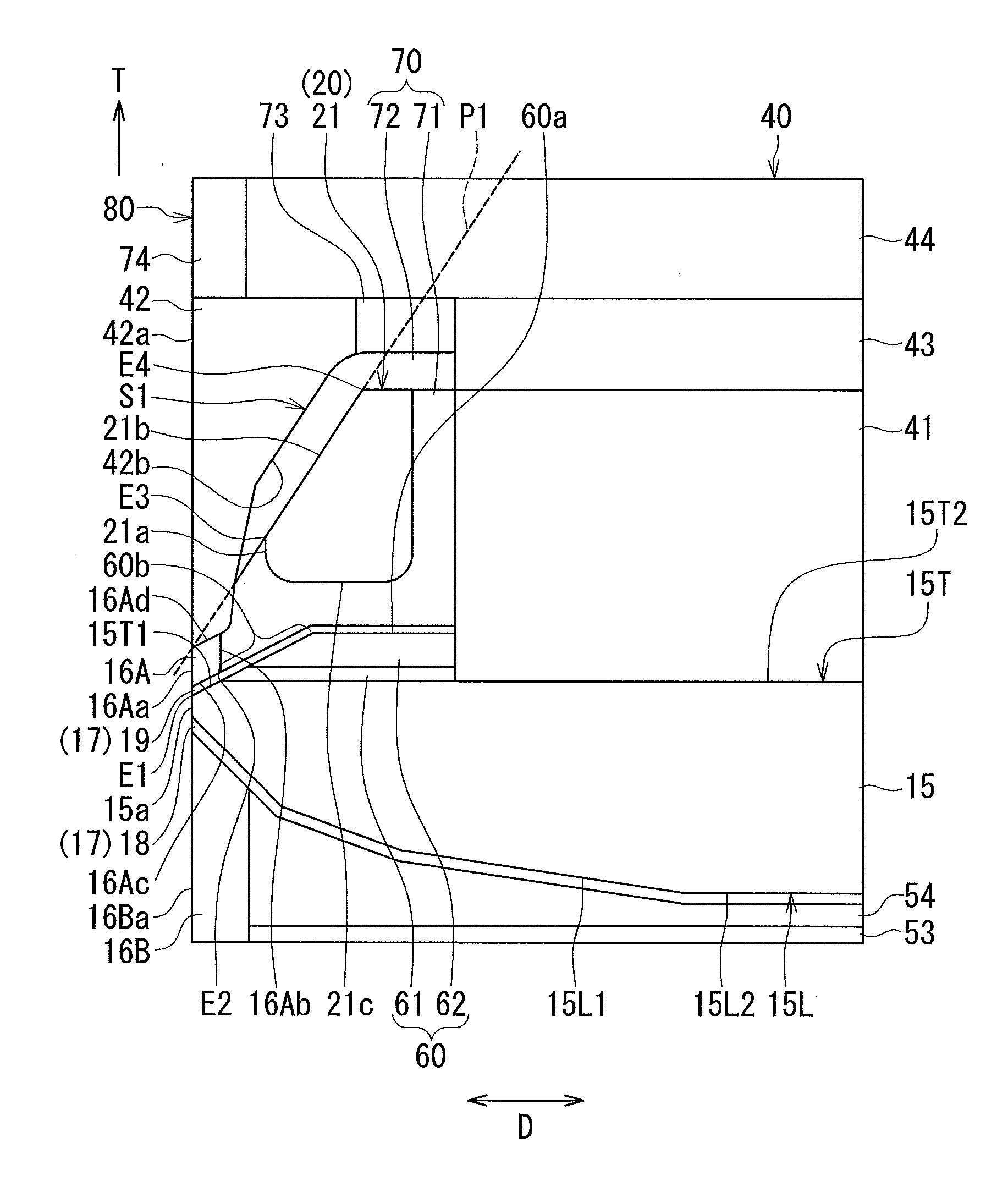 Magnetic head for perpendicular magnetic recording including a coil having an inclined surface