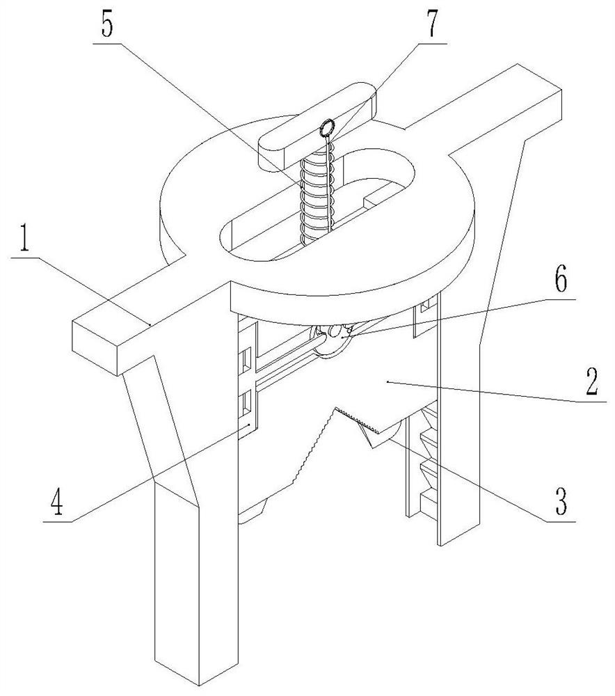 Dangerous rock blasting hole tree root removing device