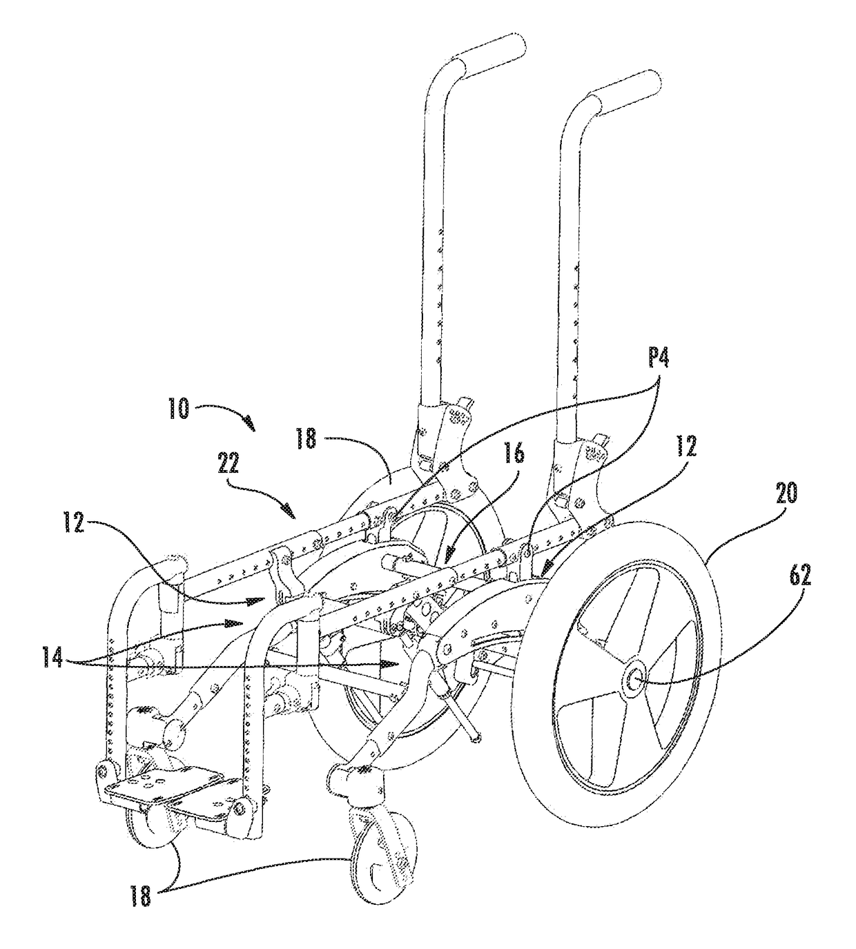Multi-adjustable wheelchair and frame therefor