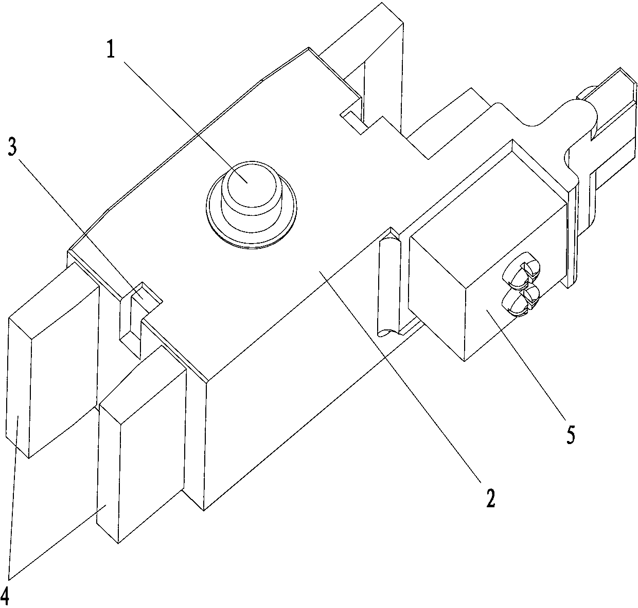 Rectangular rotary armature component for increasing rotatory inertia for magnetic latching relay