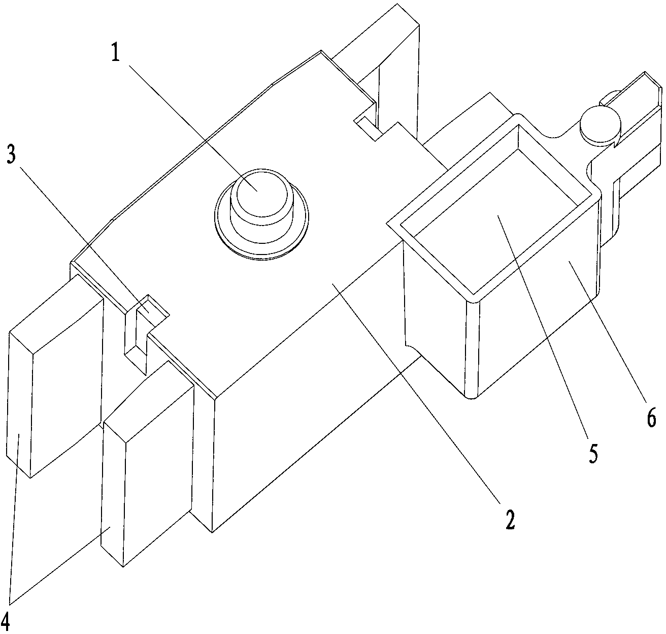 Rectangular rotary armature component for increasing rotatory inertia for magnetic latching relay