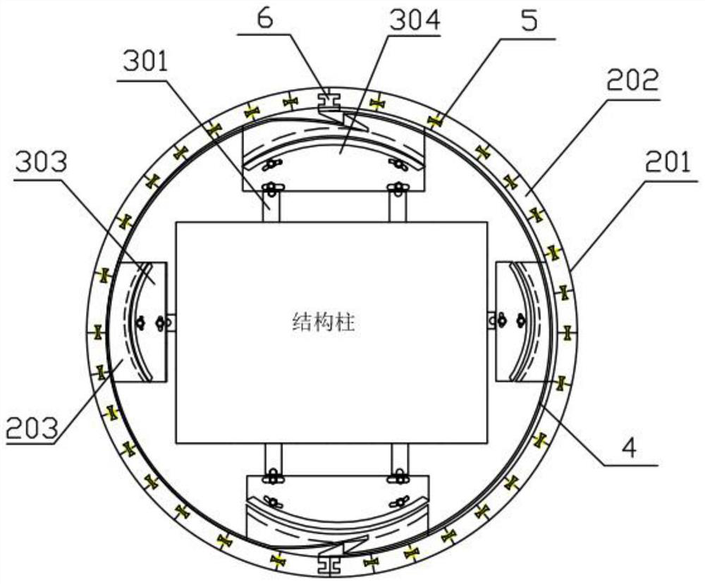 Ultra-large solid wood cylinder mounting structure and mounting process thereof