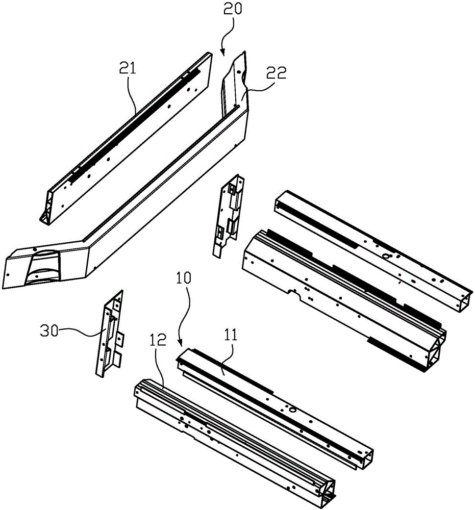 Connecting structure of vehicle back floor cross beam and longitudinal beams