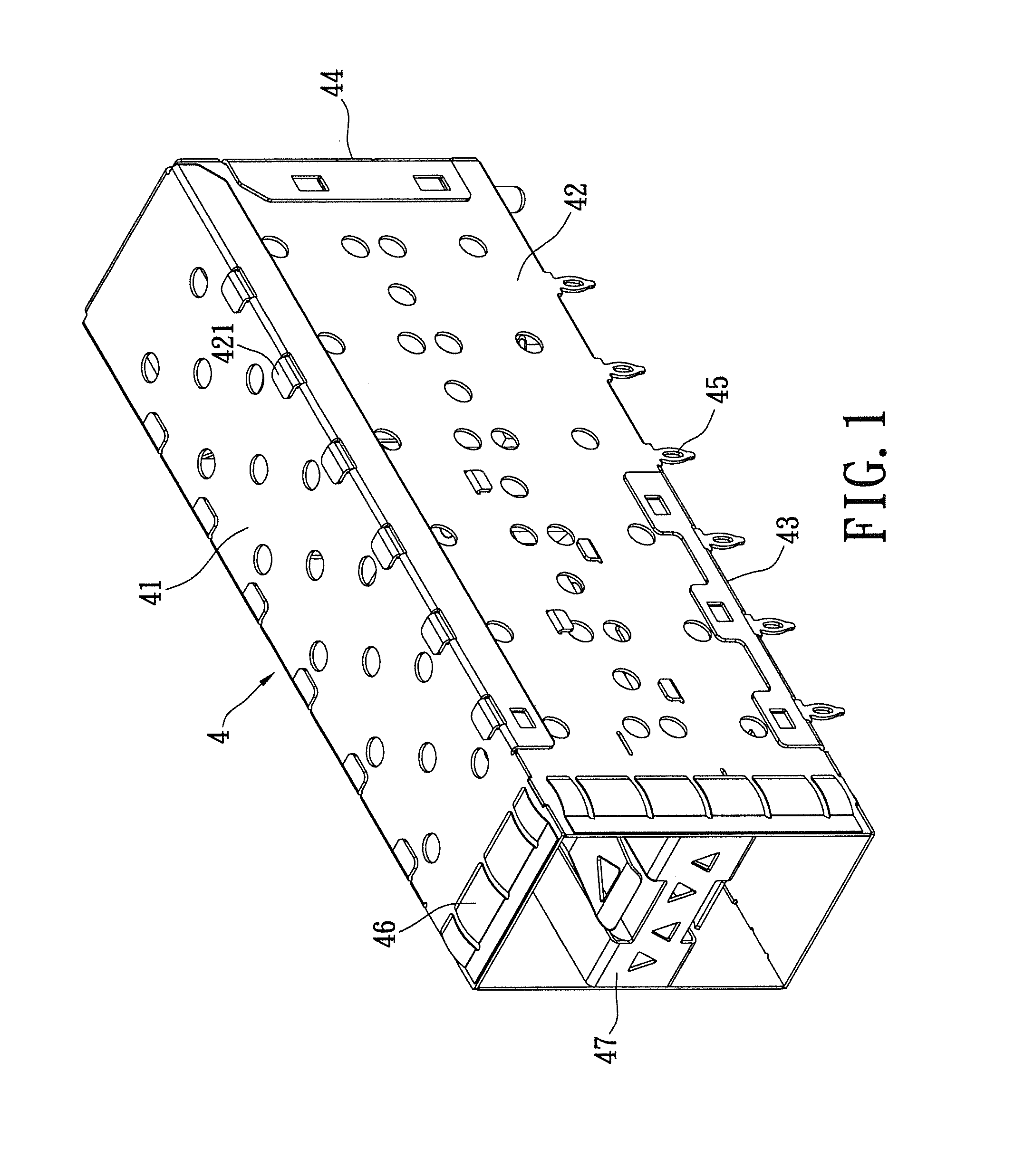 Small form-factor pluggable (SFP) connector structure and assembly thereof