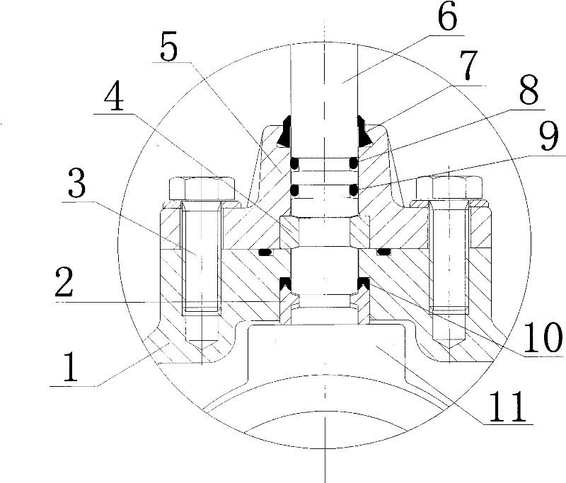 Valve rod sealing structure capable of being maintained with voltage