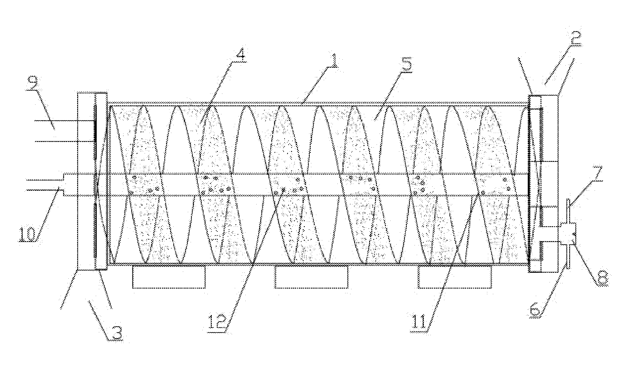 Coal material decomposition apparatus with combined screw-type bins