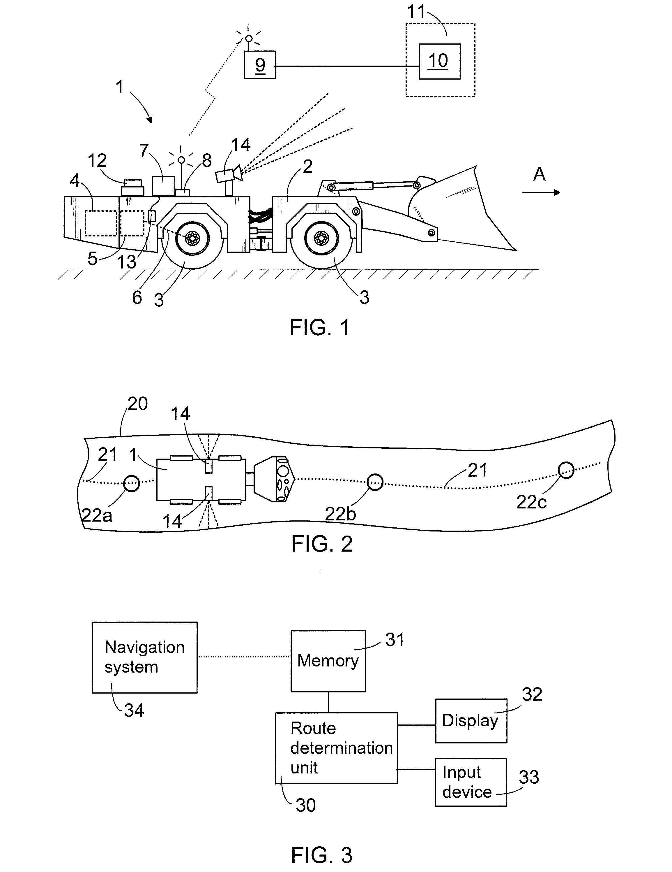 Determination of Route for Arranging Automatic Control of Mobile Mining Machine