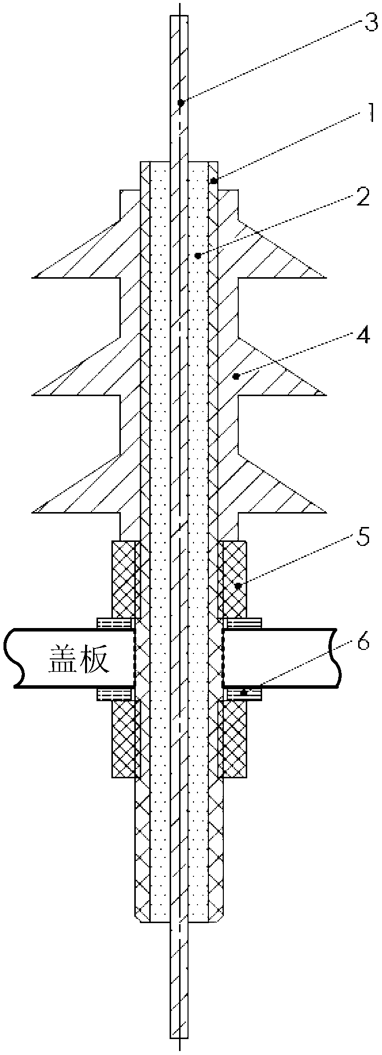 Line outgoing casing pipe applied to high-pressure superconductivity electrical equipment