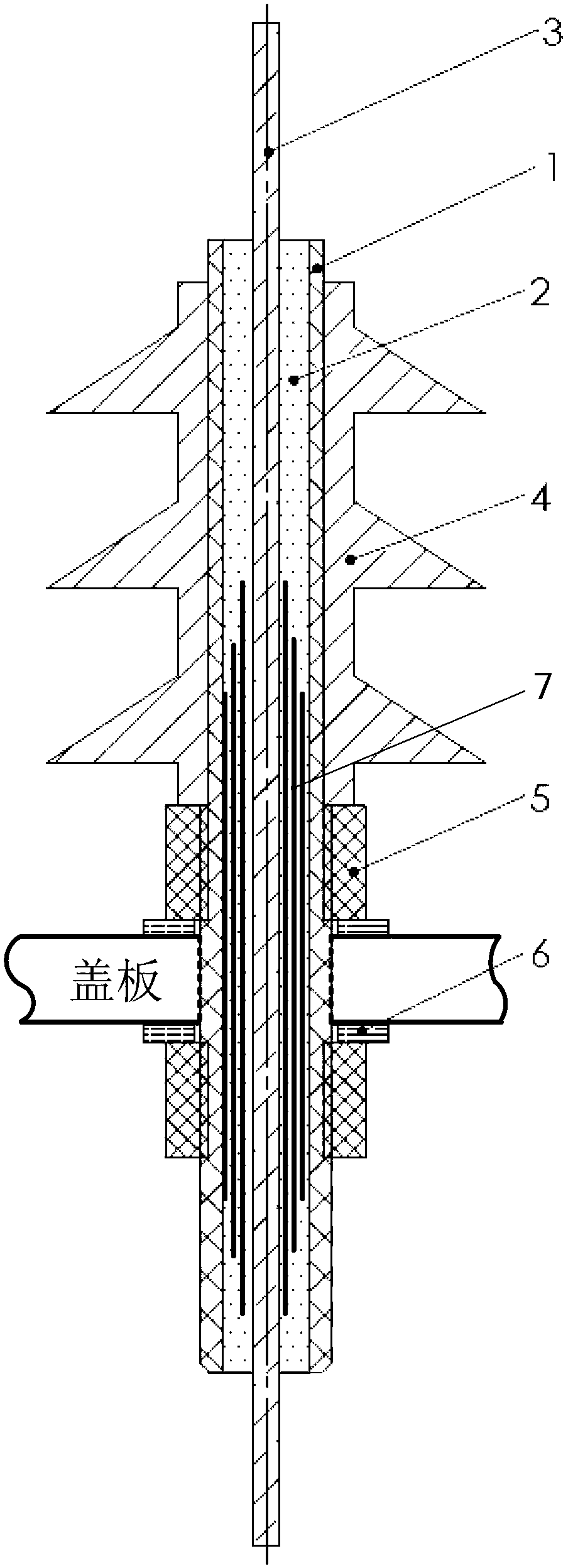 Line outgoing casing pipe applied to high-pressure superconductivity electrical equipment