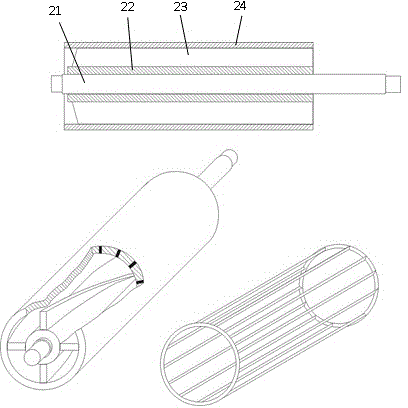 Shielding pump with inducting wheel