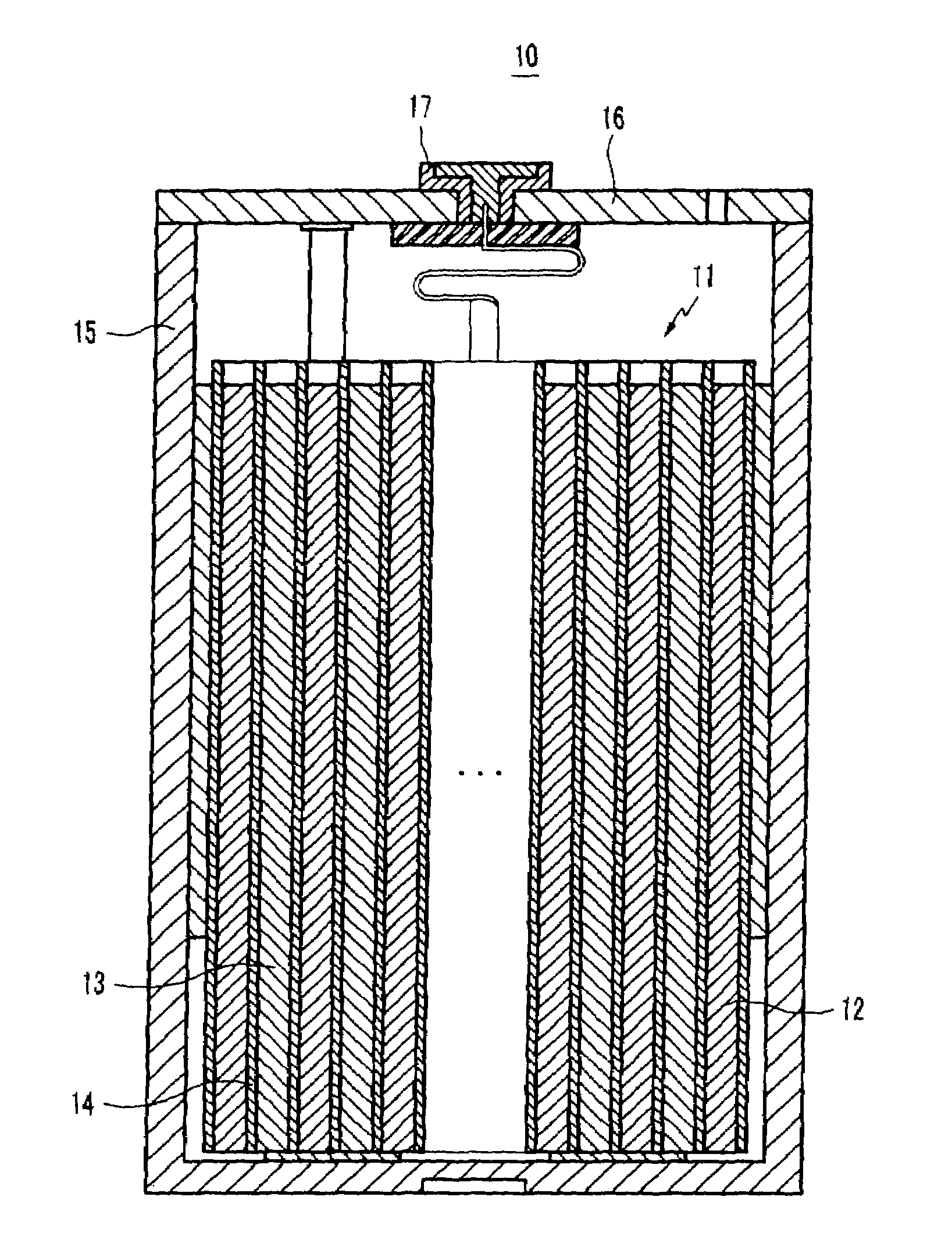 Active material for battery, and electrode and battery including same