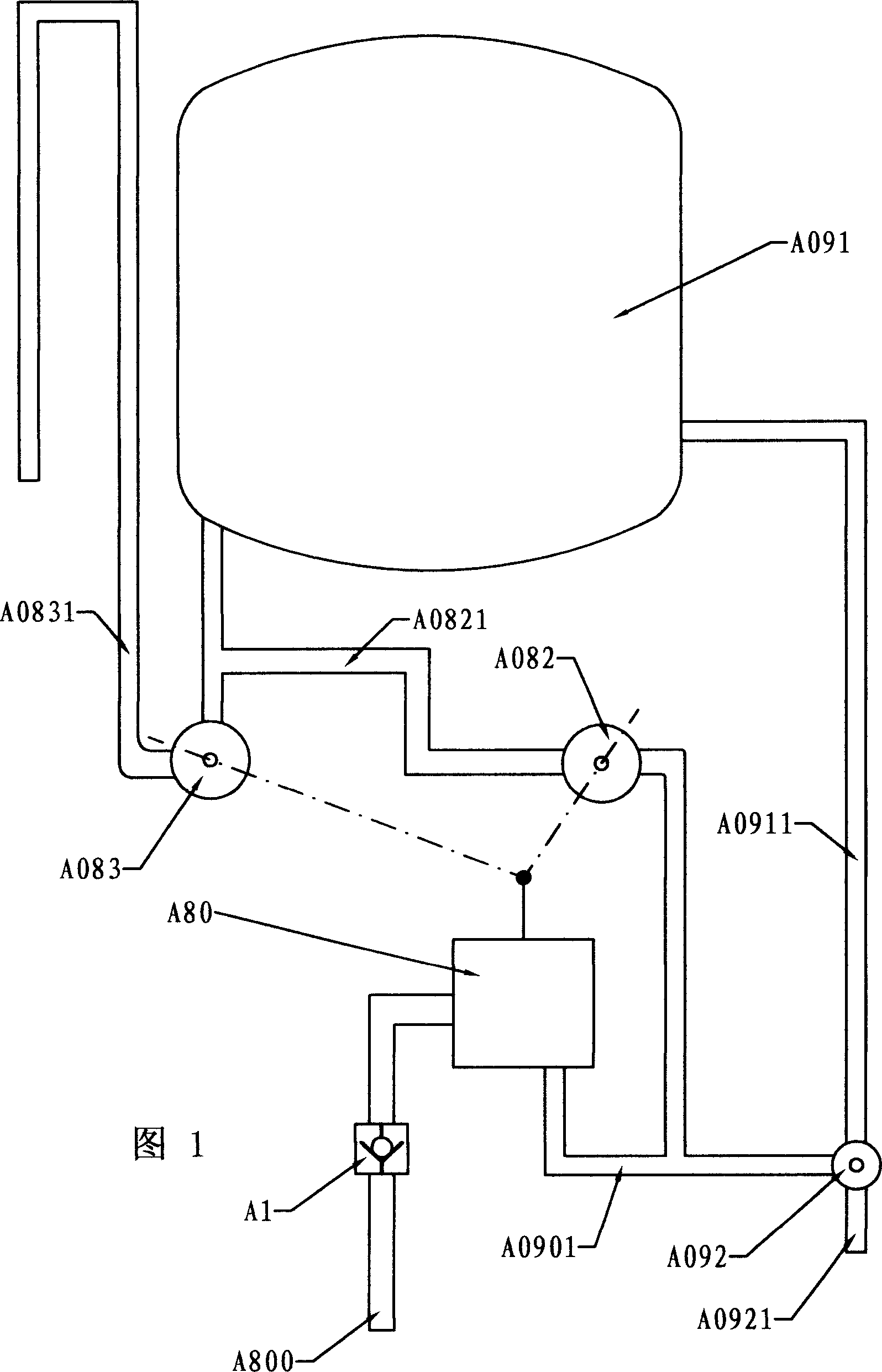 Mixed storage water heater