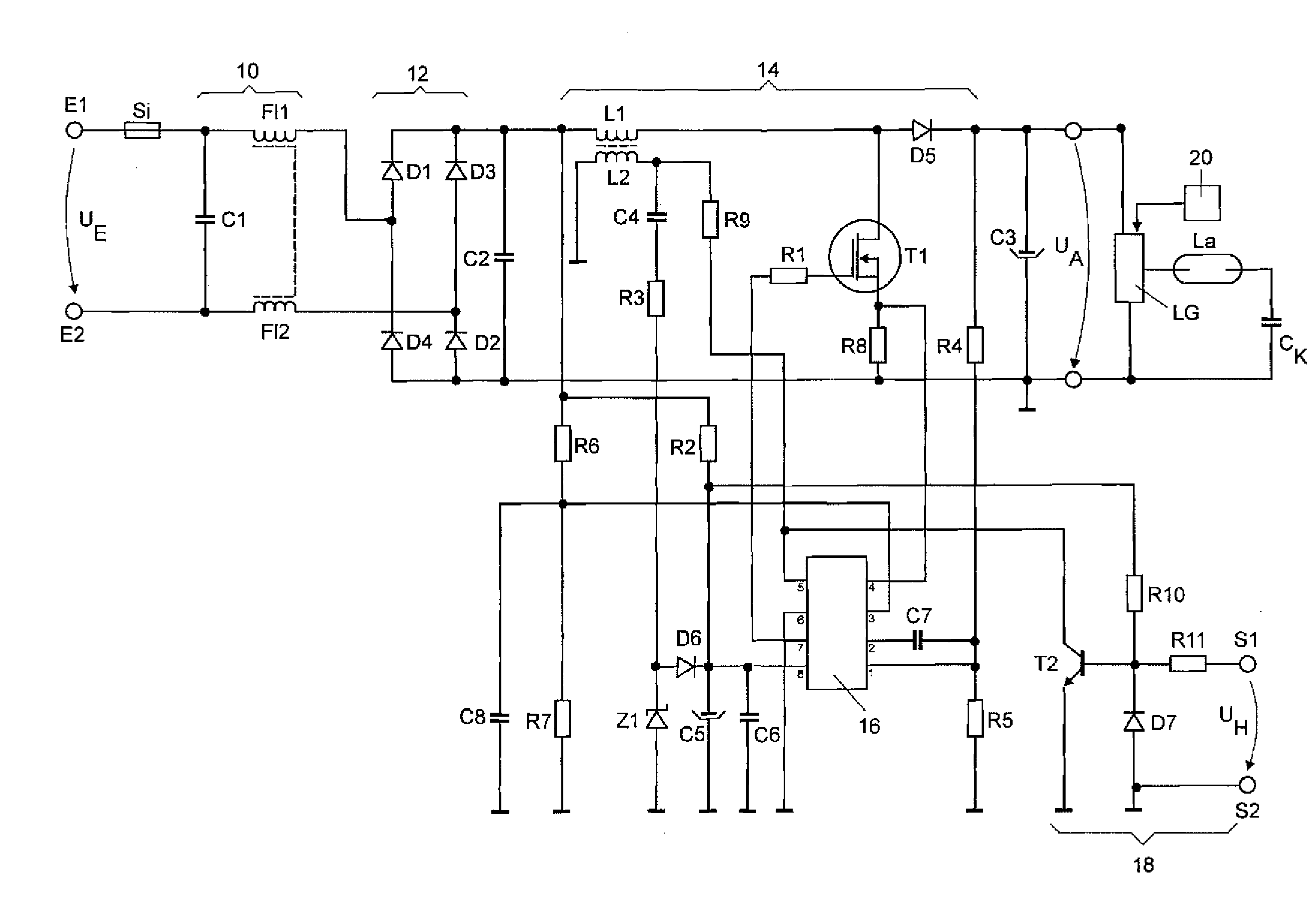 Circuit Arrangement and Method for Operating a Discharge Lamp with Preheatable Electrodes