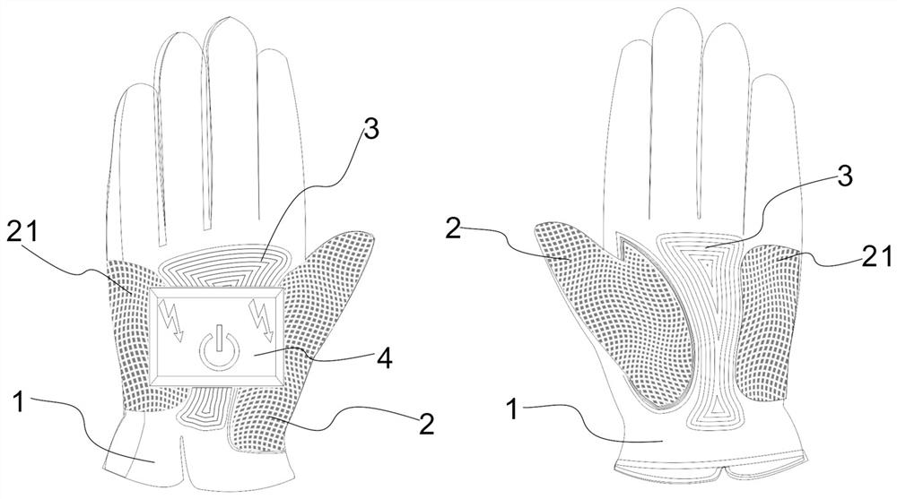 Glove device for male penis nerve interference and exercise