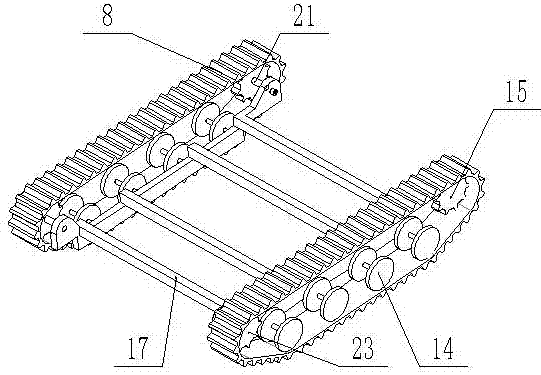 Wheel-track composite type chassis structure