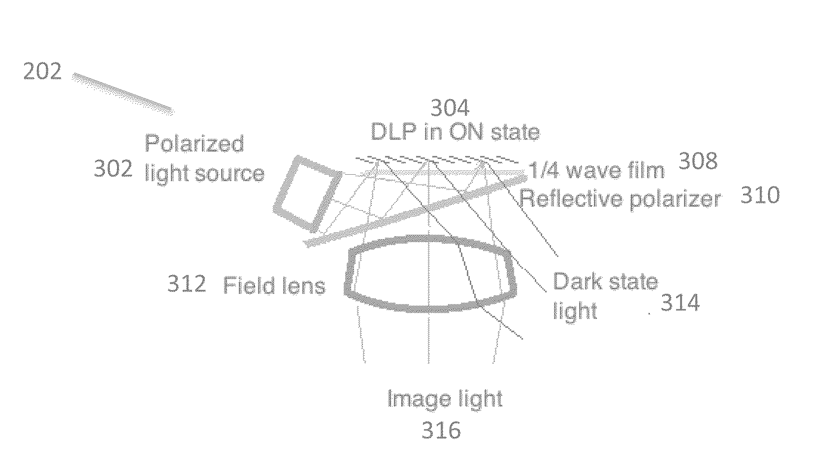 Compact optical system with improved illumination